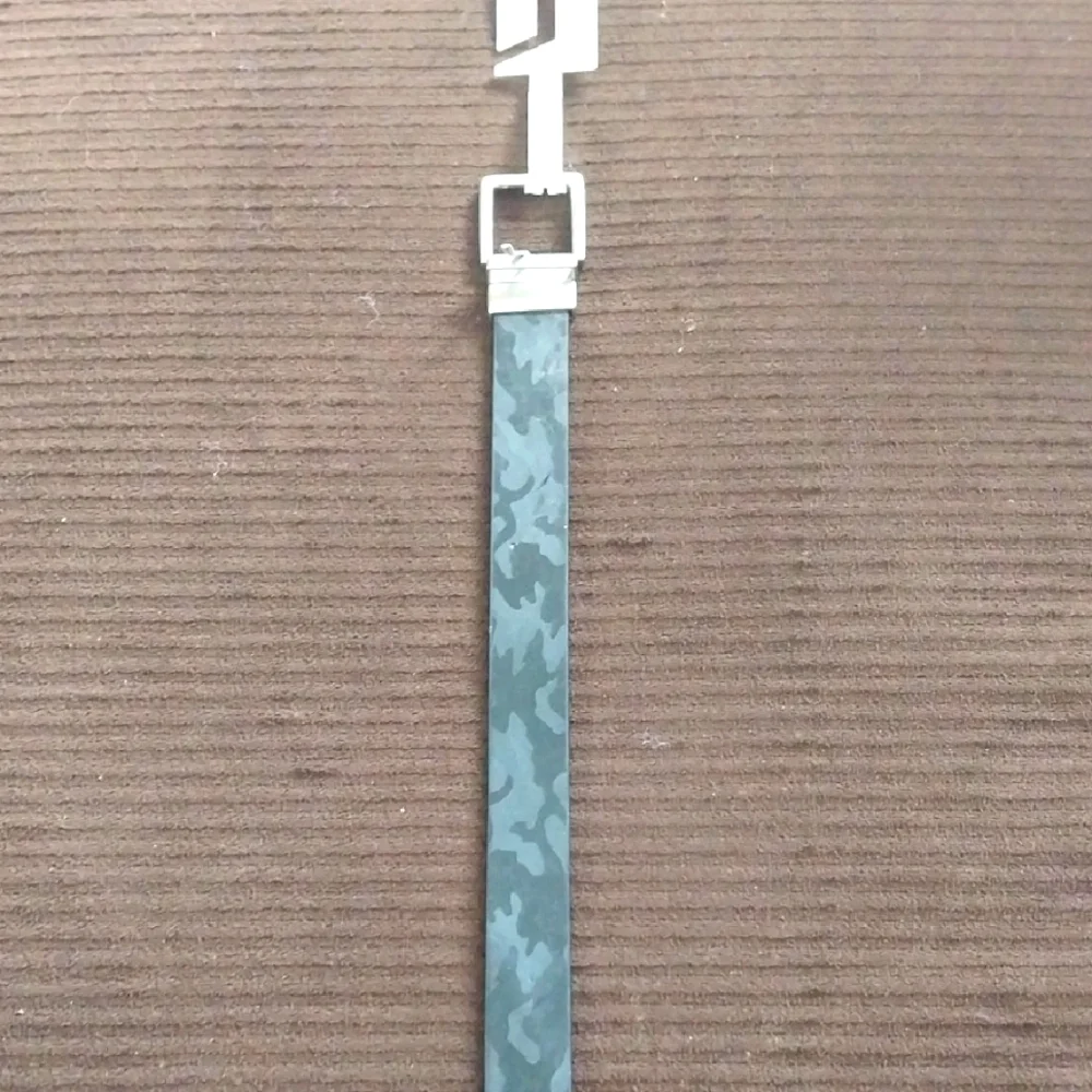 Camouflage Belt with Silver Buckle Reversible Belt